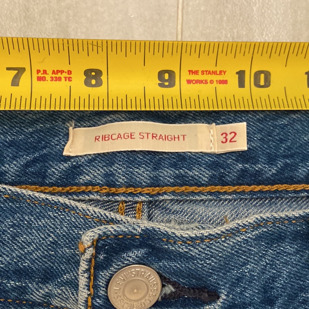 Levi’s Premium Ribcage Straight Ankle (2021), Capital E, 32x27, NWT, $108 MSRP - Picture 8 of 15